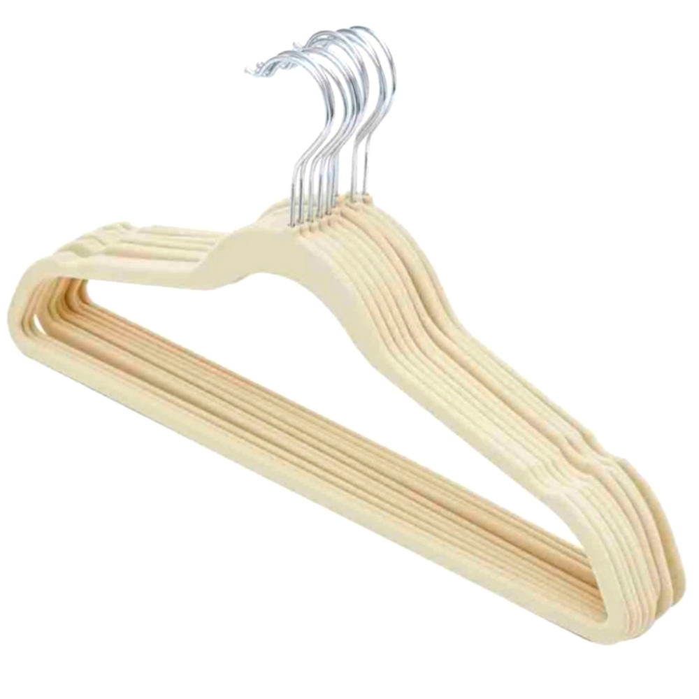 Bundle of 10 velvet coat hangers